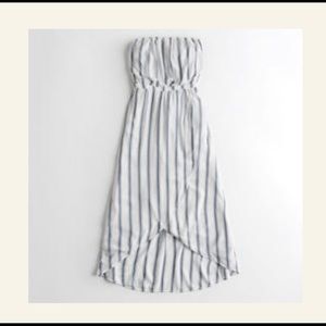 🆕 Hollister strapless high-low maxi wrap dress